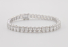 925 Sterling Silver 6x4mm Cubic Zirconia Jewelry Oval Tennis Bracelet