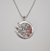 925 Sterling Silver Red Garnet Loyalty Jewelry Guardian Angle Necklace 