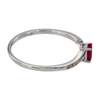 925 Sterling Silver Oval Created Ruby Ring Wedding Ring for Women 