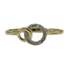 Trendy 925 Sterling Silver Interlocking Ring Double Circle Infinity Ring