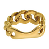 Gold Diamond Cuban Ring Iced Out Cuban Link Wedding Band