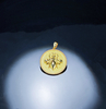 Custom Gold Bumble Bee pendant Diamond Vintage Sandblasted Disc Pendant