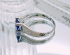 925 Sterling Silver February Birthstone Amethyst CZ Engagement Ring