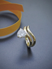 925 Sterling Silver 3.5 Carat Diamond Heart Shaped Solitaire Engagement Rings
