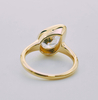 925 Sterling Silver 5 Carat Pear Cut Bezel Setting Engagement Ring