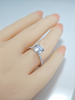 925 Sterling Silver Anniversary gifts for Her 2 Carat Engagement Ring