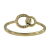 Trendy 925 Sterling Silver Interlocking Ring Double Circle Infinity Ring