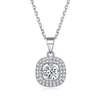 Fashion 925 Sterling Silver Necklace Classic Cubic Zircnoia Pendant Necklace