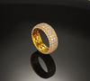 925 Sterling Silver Women Luxury Cluster Sparkling Row Eternity Ring