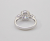 925 Sterling Silver Round Cut Cubic Zircnoia and Side Pear Wedding Ring