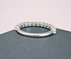 925 Sterling Silver Round Diamond Anniversary Band Half Eternity Ring