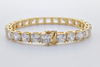 925 Sterling Silver 7mm Cushion Cut Dainty Diamond Tennis Bracelet