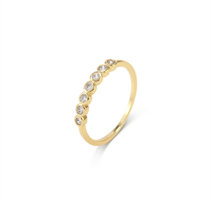925 Sterling Silver Women's Fine Jewelry Bezel Set Half Eternity Ring