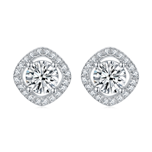 High End 925 Sterling Silver Earring Cubic Zirconia Fashion Stud Earring