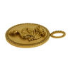 Vintage 925 Sterling Silver Medallion Pendant 18K Gold Plated Dragon Pendant
