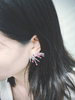 925 Sterling Silver Luxury Sumilate Ruby Cocktail earrings