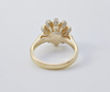 925 Sterling Silver 4 Carat Round Unique Flower Diamond Engagement Rings