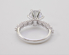 925 Sterling Silver Round Brilliant Cut Diamond Hidden Halo Engagement Ring