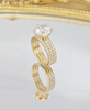 925 Sterling Silver Promise Ring for Her 7 Carat Simulated Diamond Ring