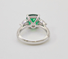925 Sterling Silver Custom Jewelry Radiant Cut Simulated Emerald Rings