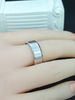 925 Sterling Silver Men Ring Brushed Beveled Edge Wedding Ring