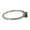 Luxury Gold Jewelry Emerald Diamond Ring Oval 5X3 Emerald Wedding Ring