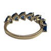 Personalized Jewelry Heart Shape Created Blue Sapphire Love Ring for Her