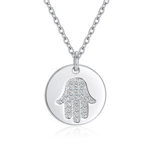 925 Sterling Silver Wholesale Replica Jewelry for Women Evil Eye Hamsa Hand Pendant