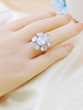  925 Sterling Silver Luxury Jewelry Oval Brilliant Cut Engagement Ring