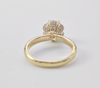  925 Sterling Silver Round Cut Floral Halo Diamond Rngagement Ring
