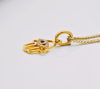 925 Sterling Silver Simulated Blue Sapphire with Diamonds Hamsa Hand Pendant