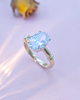 925 Sterling Silver 5 Carat Oval Solitaire Diamond Engagement Rings