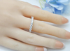 925 Sterling Silver Round Diamond Anniversary Band Half Eternity Ring