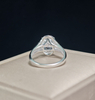 925 Sterling Silver Wedding Jewelry 3.5 Carat Oval Diamond Ring