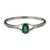 Luxury Gold Jewelry Emerald Diamond Ring Oval 5X3 Emerald Wedding Ring