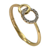Trendy 925 Sterling Silver Interlocking Ring Double Circle Infinity Ring