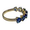 Personalized Jewelry Heart Shape Created Blue Sapphire Love Ring for Her