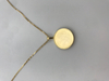 Custom Gold Bumble Bee pendant Diamond Vintage Sandblasted Disc Pendant