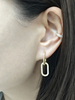 925 Sterling Silver Link Chain Earrings Gold Plated Drop Earrings for Women