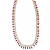 Luxury K Gold Necklace Retro Ruby and Diamond Choker for Women