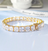 925 Sterling Silver 7mm Cushion Cut Dainty Diamond Tennis Bracelet