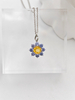 925 Sterling Silver Classic Jewelry Tanzanite And Citrine Flower Pendant Necklace