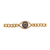 Eco-friendly K Gold Bracelet for Women Cuban Chain Evil Eye Bracelet