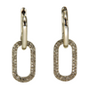 925 Sterling Silver Link Chain Earrings Gold Plated Drop Earrings for Women