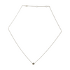 Diamond Solitaire Pendant Necklace Gold Bezel Minimalist Necklace for Women