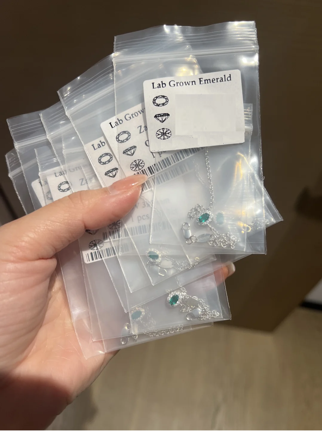 Jewelry with OPP bag