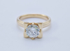 925 Sterling Silver 4 Claws Diamond Engagement Anniversary Rings