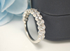 925 Sterling Silver Anniversary Weding Bands Oval Diamond Engagement Ring
