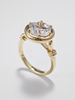 925 Sterling Silver 6 carat diamond ring Halo Solitaire Engagement Rings