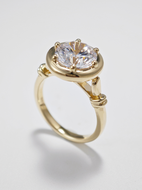 925 Sterling Silver 6 carat diamond ring Halo Solitaire Engagement Rings